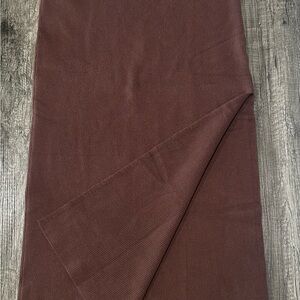American Eagle Outfitters Ribbed Pencil Skirt in Chocolate Brown